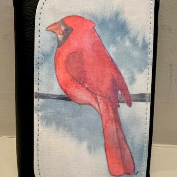 Wallet, Trifold, Faux Leather, Women's with Cardinal, NEW - Picture 8 of 8